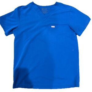 FIGS Scrub Top Technical Collection Royal Blue Size Small Women’s Medical Shirt